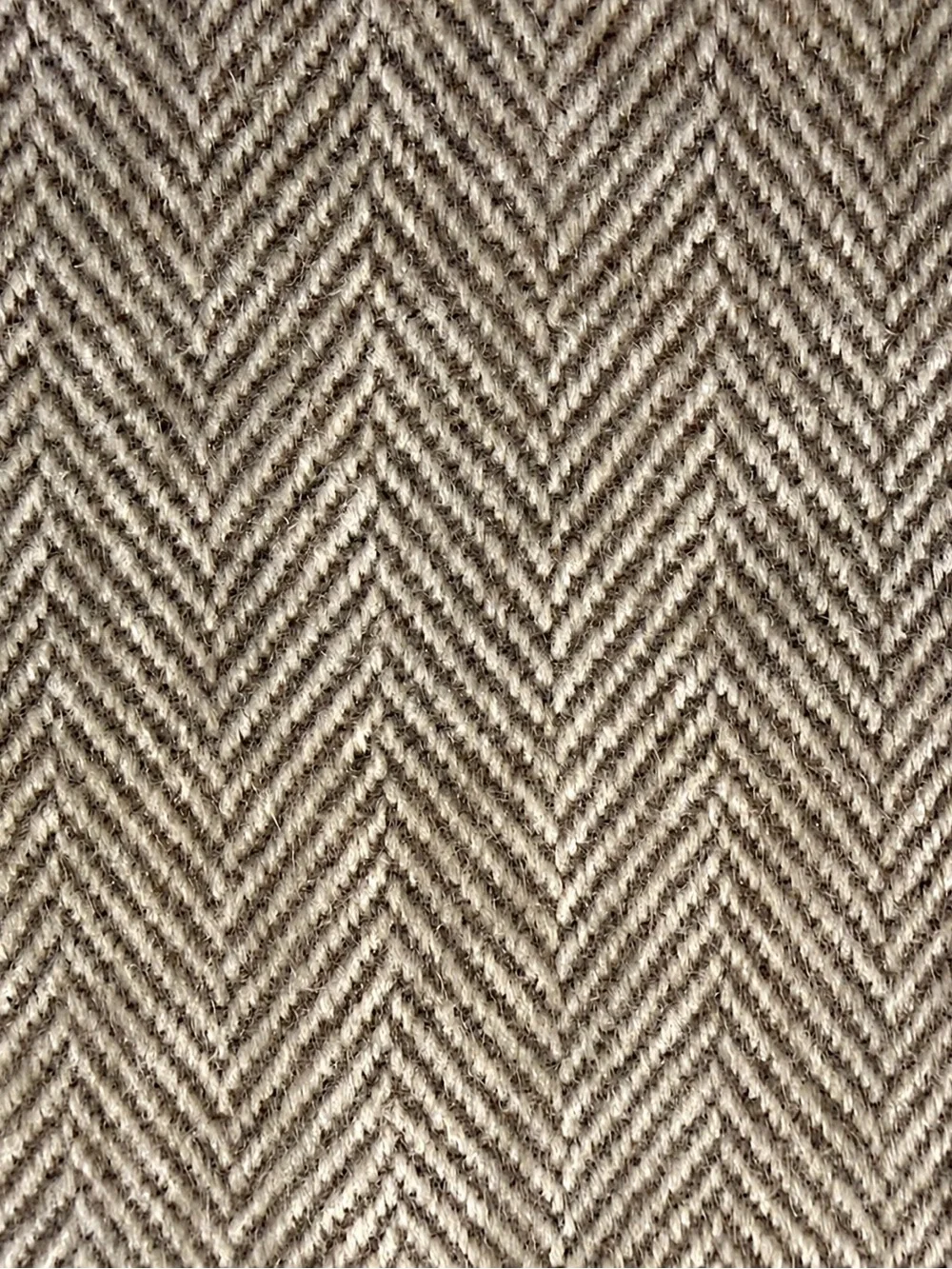 Luxury 100% Cashmere Scarf Made in Scotland Gray Herringbone Fringe Classic OS